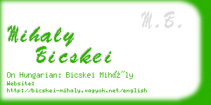 mihaly bicskei business card